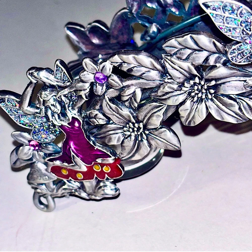 Reserved for Crystal Vintage 90’s Bejeweled, Pewter, Fairy Candle Holder. - Picture 8 of 10